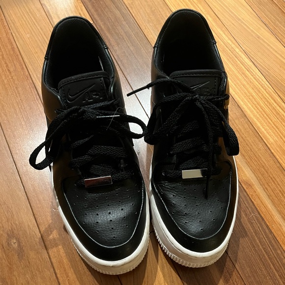 Bike Air Force 1 sage low black leather - Picture 2 of 5